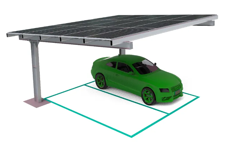 Carbon Steel Vandtæt Y Type Solar Carport Montering