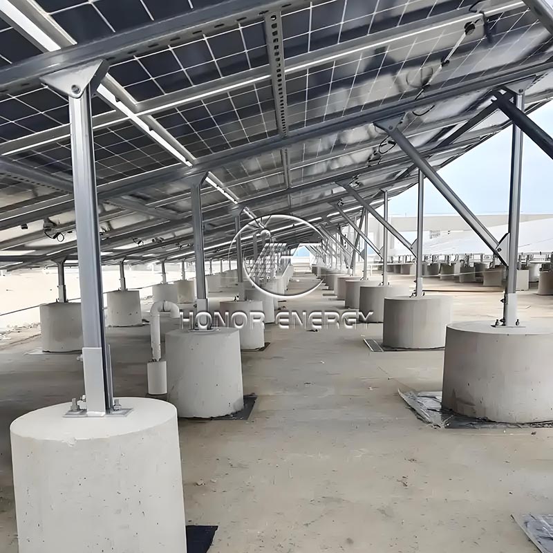 Beton stål solfyldt tagmontering