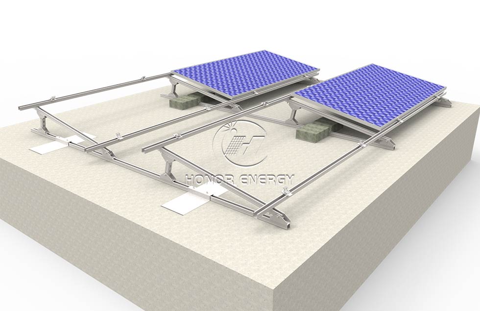 Steel Ballasted Solar Flat Roof Mount