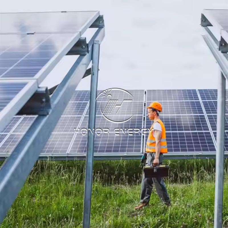 Stål Multiple Row Type Solar Farmland Mount