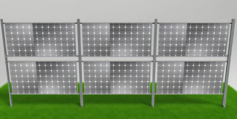 Lodret solar aluminium montering